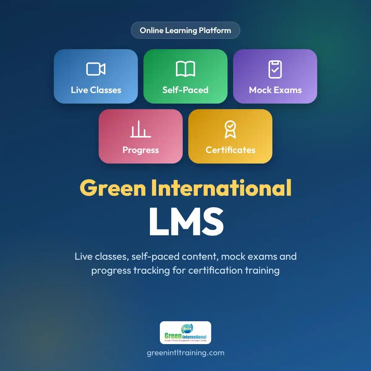 Green International LMS - online learning platform for certification training in Qatar